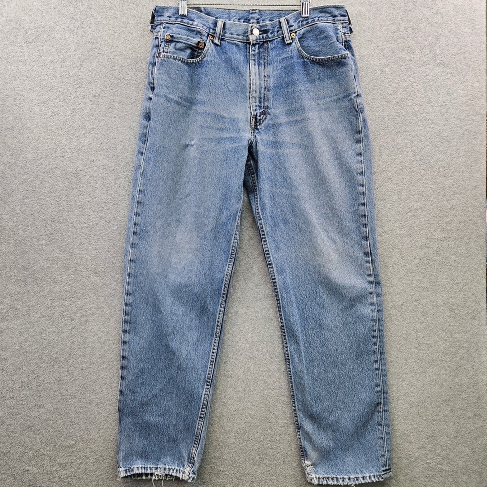 LEVIS 550 Classic RELAXED FIT Jeans Mens 36x34 FIT 34x31 100% Cotton Distressed